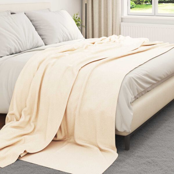 vidaXL Kleden 6 pcs Cr&egrave;me 240 x 220 cm Fleece
