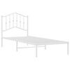 vidaXL Bedframe met hoofdbord metaal wit 80x200 cm