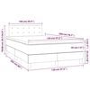 vidaXL Boxspring met matras en LED fluweel roze 120x200 cm