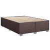 vidaXL Boxspring met matras stof donkerbruin 140x190 cm