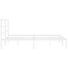 vidaXL Bedframe met hoofdbord metaal wit 183x213 cm