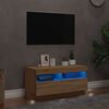 vidaXL Tv-meubel met LED-verlichting 80x35x40 cm sonoma eikenkleurig