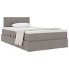 vidaXL Opbergbed met matras met matras Taupe 120 x 190 cm Bewerkt hout