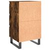 vidaXL Nachtkastjes 2 st 40x35x69 cm bewerkt hout gerookt eikenkleurig