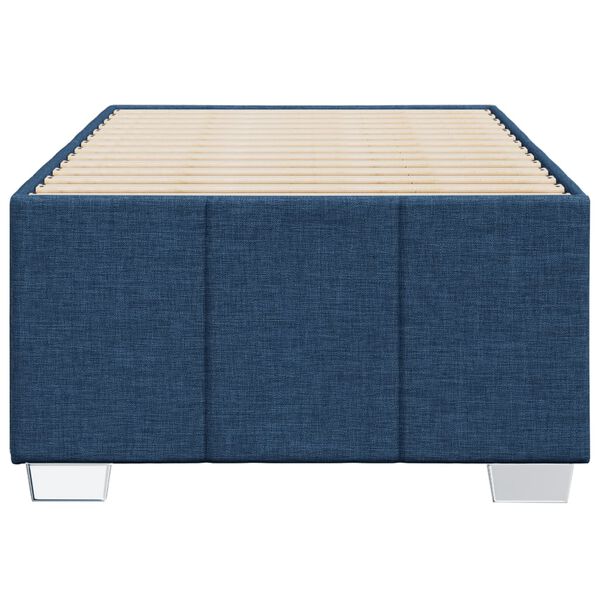 vidaXL Bedframe zonder matras 90x190 cm stof blauw