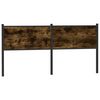 vidaXL Hoofdbord 160 cm bewerkt hout en staal gerookt eikenkleurig