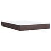 vidaXL Boxspring met matras stof donkerbruin 140x190 cm