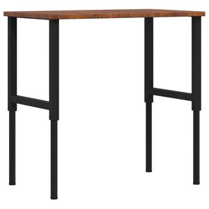 vidaXL Werkbank rechthoek 100x60x(71,5-98) cm eikenhout donkerbruin