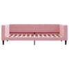 vidaXL Slaapbank met onderschuifbed en lades 90x200 cm fluweel roze