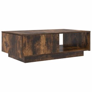 vidaXL Salontafel met lade Gerookt eiken 95 x 55 x 31 cm Bewerkt hout