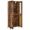 vidaXL Hoge kast Oud Hout 69,5 x 34 x 180 cm Bewerkt hout