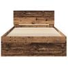 vidaXL Bedframe met hoofdeinde Oud Hout 203 x 185 x 70 cm Bewerkt hout
