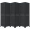 vidaXL Kamerscherm met 6 panelen massief paulowniahout zwart