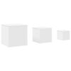 vidaXL Bijzettafels 3 st wit bewerkt hout