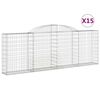 vidaXL Schanskorven 15 st gewelfd 300x30x100/120 cm ijzer
