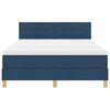 vidaXL LED Box Spring Bed met matras met LED Blauw 160 x 200 cm Stof