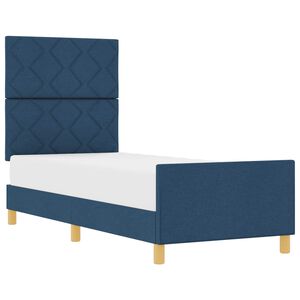 vidaXL Bedframe met hoofdeinde Blauw 80 x 200 cm Stof
