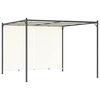 vidaXL Pergola met verstelbaar dak 3x3 m staal cr&egrave;mewit