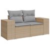 vidaXL Tuin Sofa Set met kussen 8 pcs Beige en Licht Grijs Poly Rattan