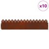 vidaXL Gazonranden 10 st 103 x 0,05 x 22 cm weervast staal