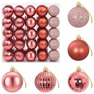 vidaXL Kerstballen set 75 st Roze en ros&eacute; 6 cm Polystyreen