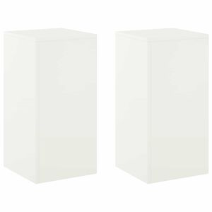 vidaXL Plantenstandaard 2 pcs Wit 30 x 30 x 60 cm Staal