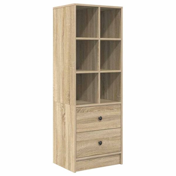 vidaXL Hoge kast met lade Sonoma Eiken 45,5 x 34 x 127 cm