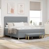 vidaXL Boxspring bed met matras Lichtgrijs 180 x 200 cm Stof