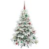 vidaXL Kunstkerstboom met 150 LED met standaard Wit 150 cm PE en PVC