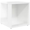 vidaXL Bijzettafel 33x33x34,5 cm spaanplaat hoogglans wit