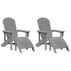 vidaXL Tuinstoel 2 pcs Lichtgrijs 83 x 74 x 92 cm Polyetheen