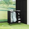 vidaXL Golfkast met wiel Effen Zwart Eiken 90 x 45 x 98 cm