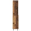 vidaXL Hoge kast Oud Hout 69,5 x 34 x 180 cm Geengineerd Hout en Glas