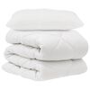 vidaXL Dekbedset met kussen 2 st Wit Microvezel