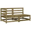 vidaXL Tuinbank 2-zits met kussens geïmpregneerd grenenhout
