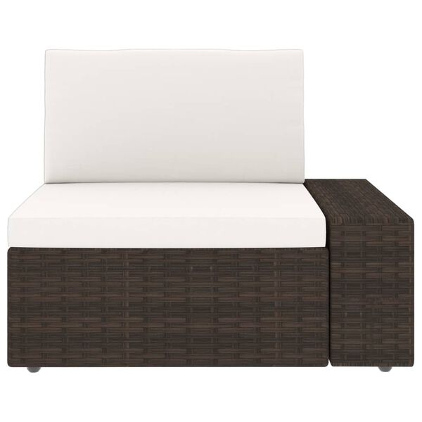 vidaXL 6-delige Loungeset poly rattan bruin