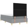 vidaXL Boxspring bed met matras Lichtgrijs 120 x 190 cm Stof