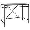 vidaXL Bureau 100x50x75 cm bewerkt hout en ijzer grijs sonoma eiken