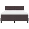 vidaXL Boxspringbed met matras Donkerbruin 140 x 190 cm Stof