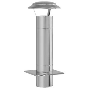 vidaXL Schouw Verlenging Zilver 25 x 25 x 65 cm Roestvrij staal