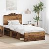 vidaXL Bedframe met hoofdeinde Oudhout 90 x 190 cm Massief grenenhout