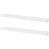 vidaXL Wandplanken MDF zwevend voor boeken/dvd wit 2 st