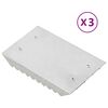 vidaXL Roskammen 3 st aluminium zilverkleurig