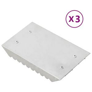 vidaXL Roskammen 3 st aluminium zilverkleurig