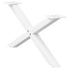 vidaXL Salontafelpoten 2 st X-vormig 70x(30-31) cm staal wit