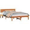 vidaXL Bedframe Wasbruin 200 x 200 cm Massief grenenhout