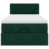 vidaXL Ottoman bed met matras 90x200cm fluweel donkergroen