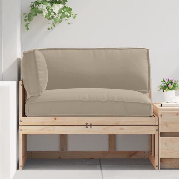 vidaXL Pallet Kussen Set 3 pcs Taupe Oxford Stof