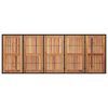 vidaXL Tuintafel met acaciahouten blad 240x90x75 cm poly rattan zwart