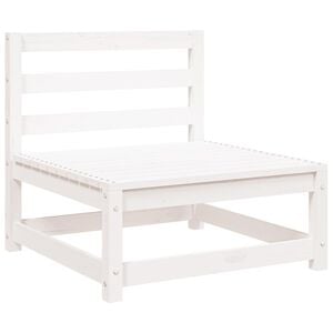 vidaXL Tuinbank zonder armleuningen 70x70x67 cm massief grenenhout wit